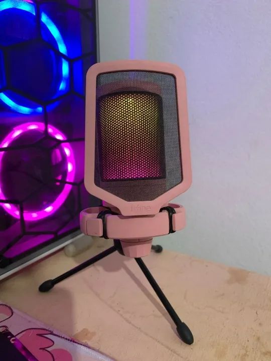 Microfone de mesa FIFINE  USB para PC - Rosa | A6V