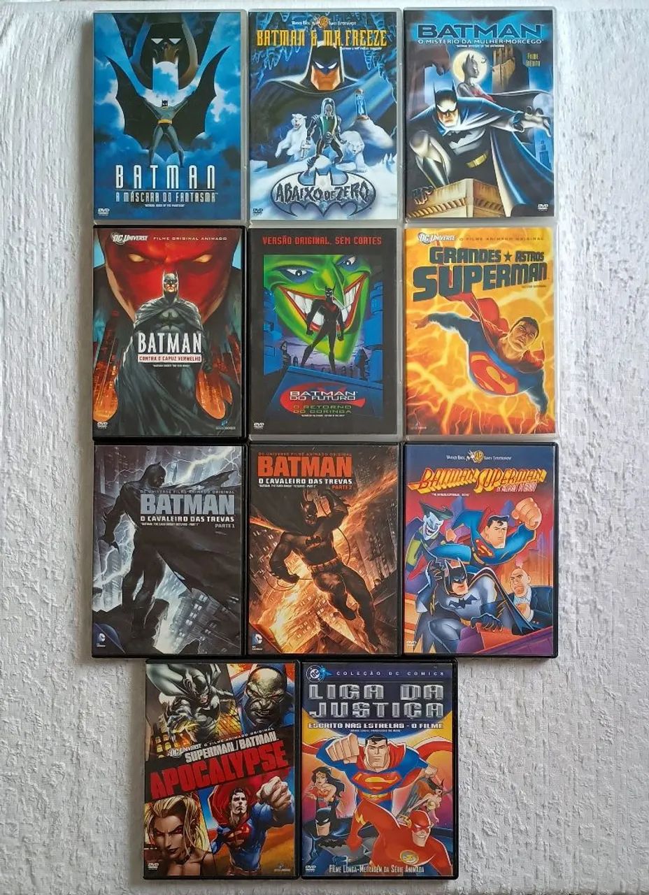 COLEÇÃO 11 DVD'S DC COMICS ORIGINAIS! COM FRETE GRÁTIS! EM ATÉ 3