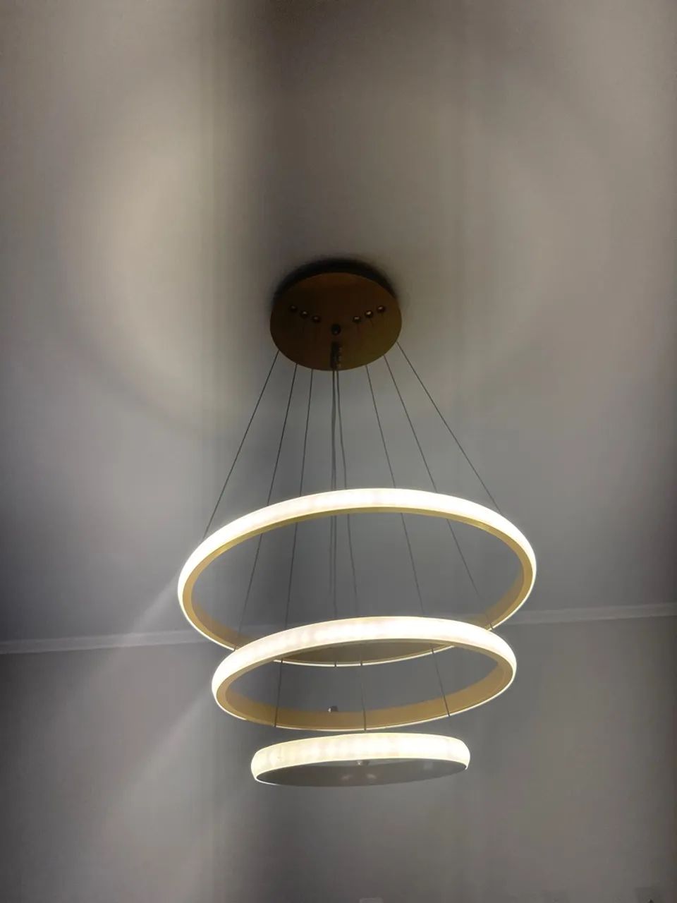 Lustre Led (Led frio e quente) Moderno Circular LED Pendente - Foto 4