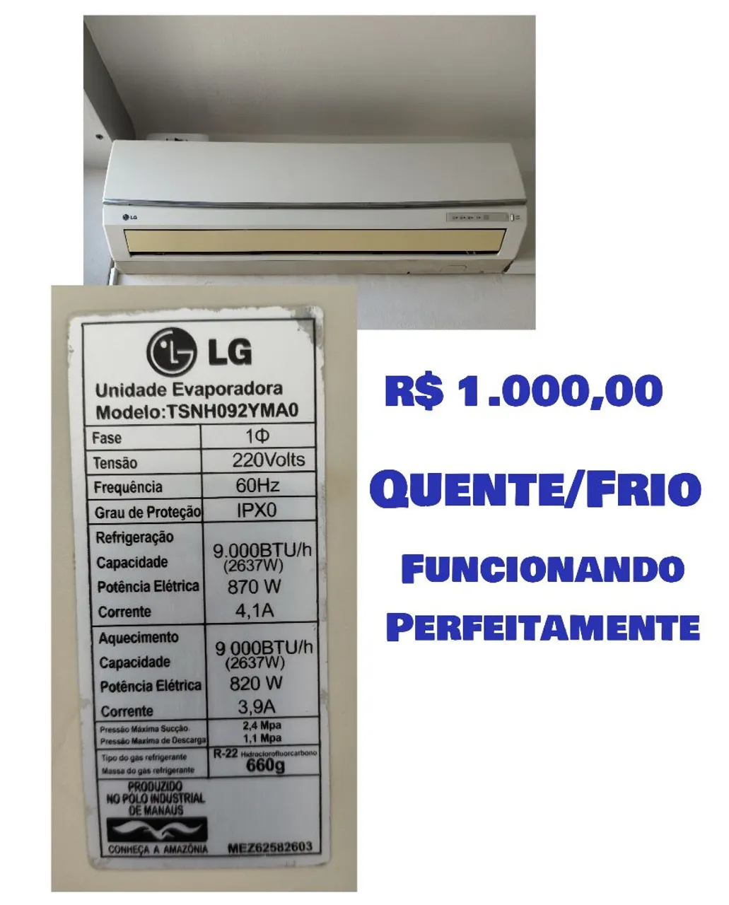 Ar condicionado LG
