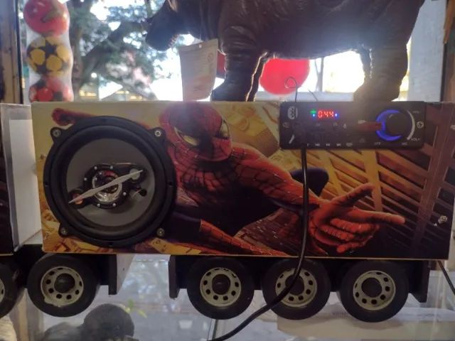 Caminhão Scania Caixa Com Som Bluetooth E Usb