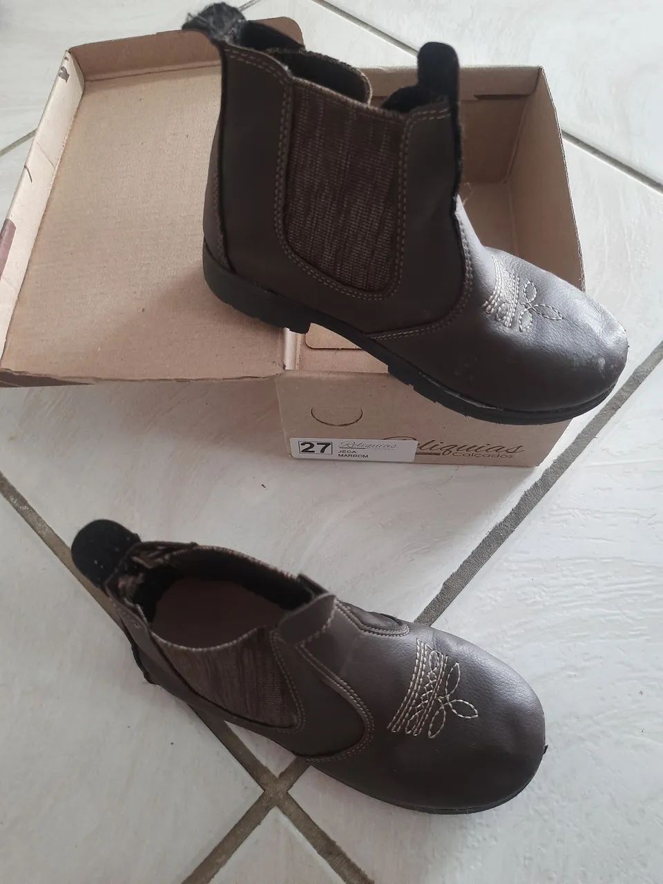 Bota Infantil Marrom - Foto 4