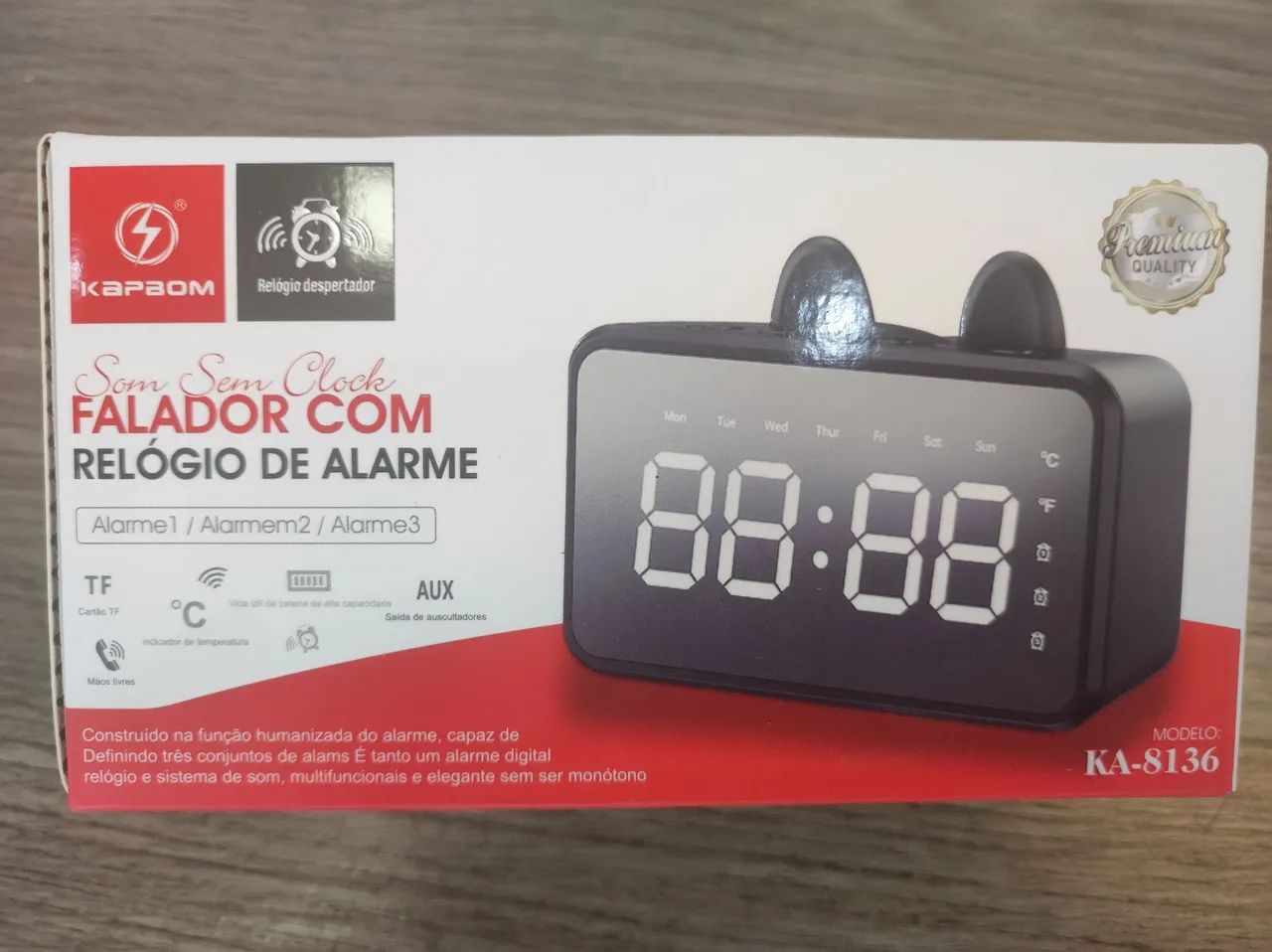 Relógio Despertador Falador com Alarme Digital
