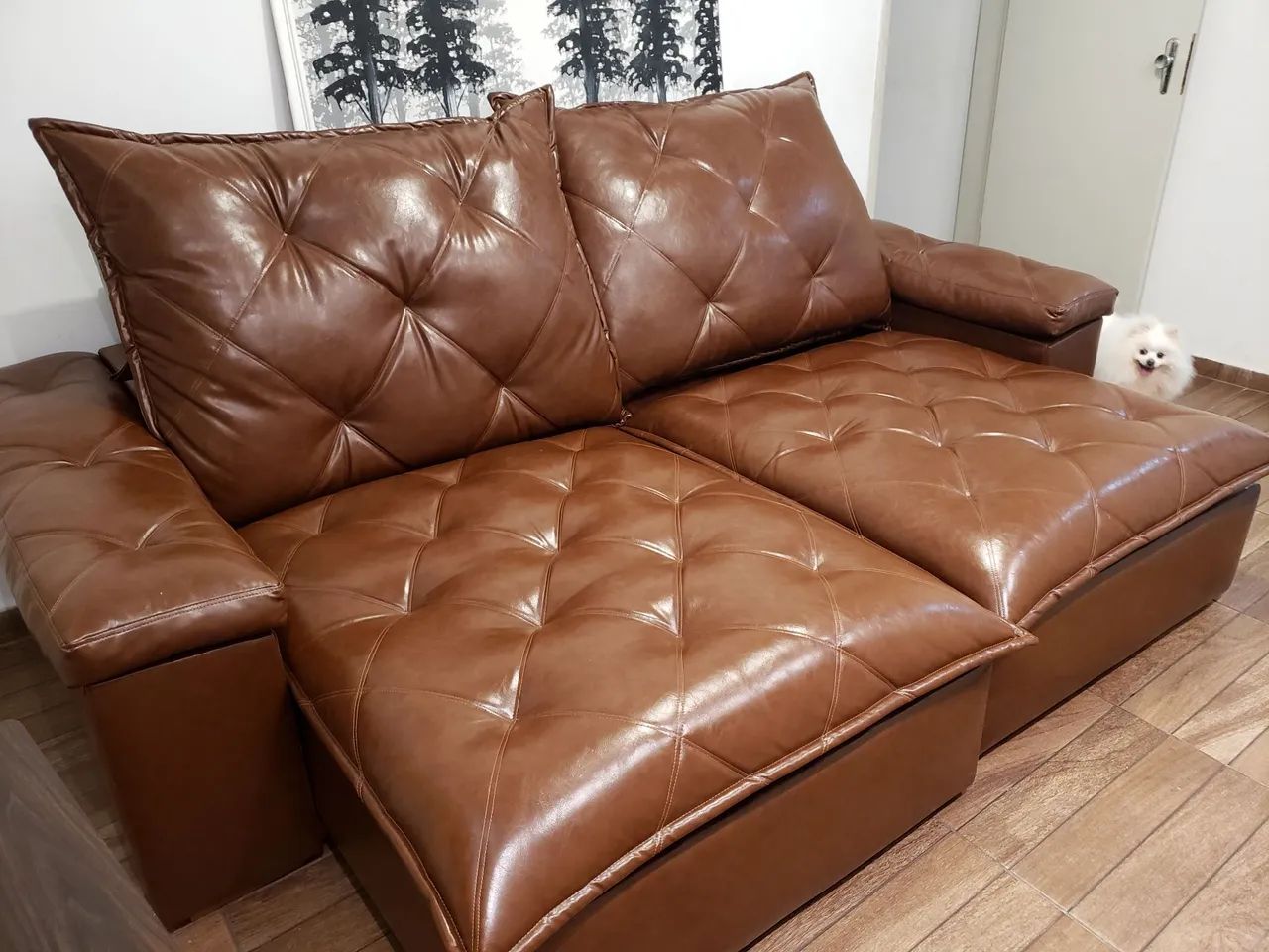 Sofá em couro64573826390019124