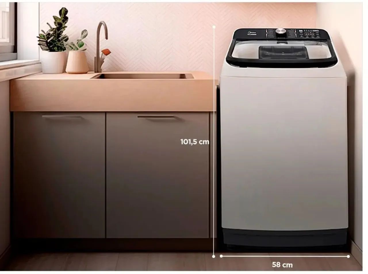 Máquina de Lavar Midea 13kg Branca - Foto 2