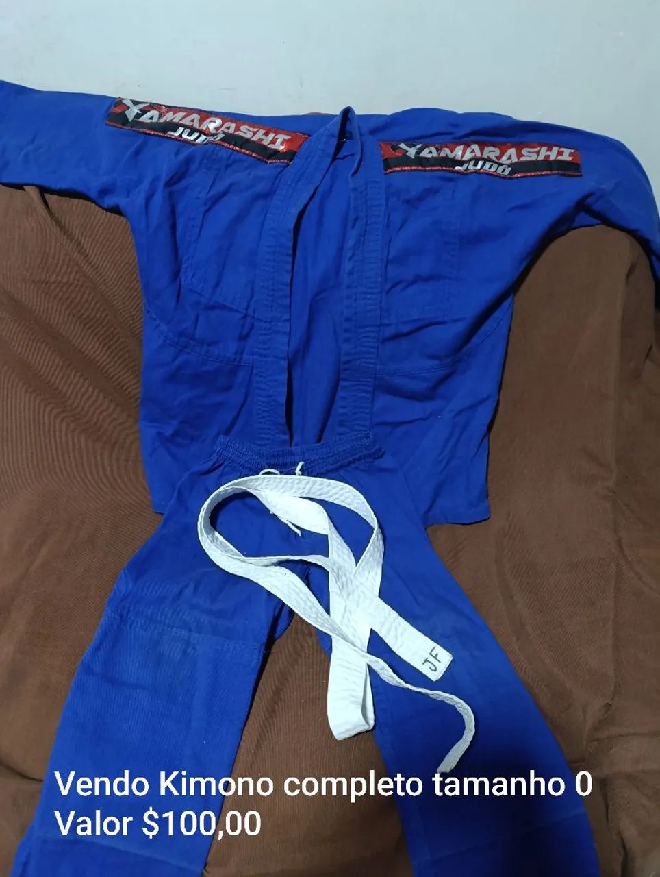 Kimono de Judô Infantil Yamaarashi - Azul tamanho 0 - Foto 2