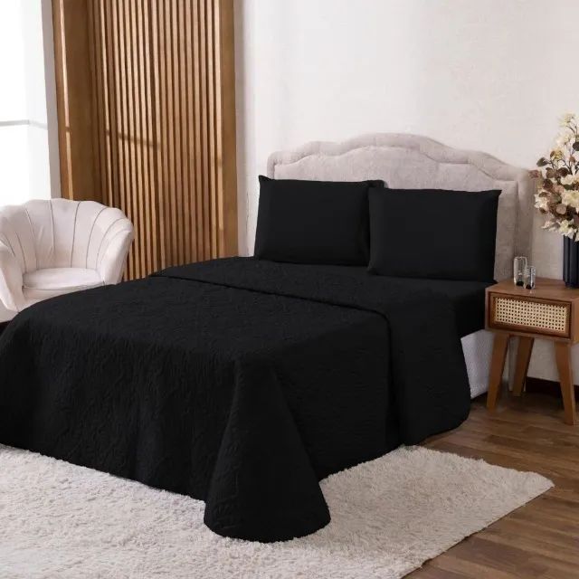 Cobre Leito Casal Lençol casal 4 Peças Slim - Foto 4