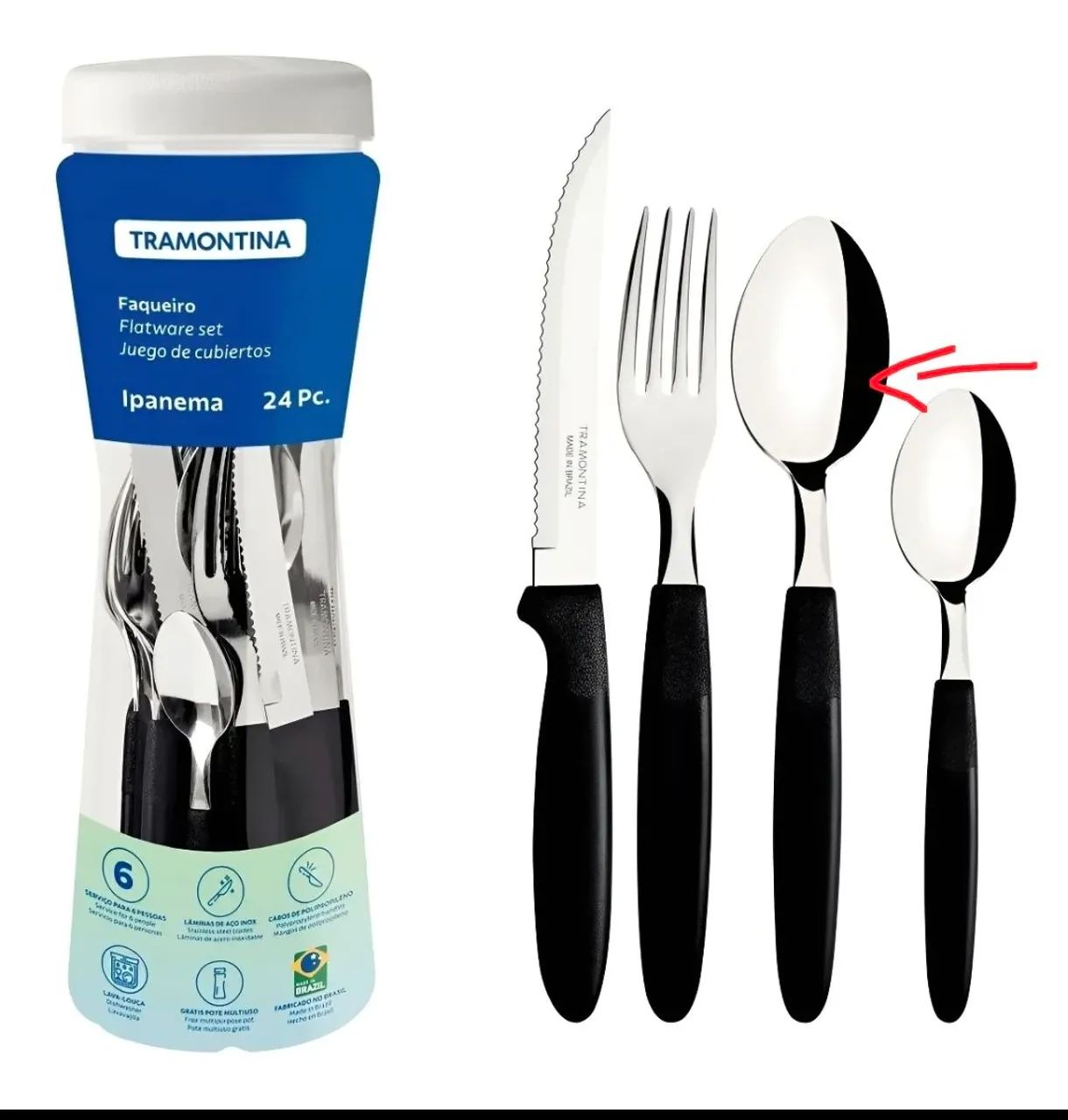 Jogo de 6 colheres de Chá Tramontina Ipanema  - Foto 4