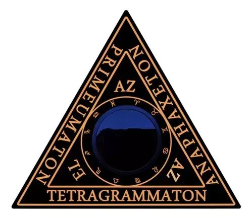 Triângulo Evocação Azazel 21 Cm Goetia Com Espelho Negro