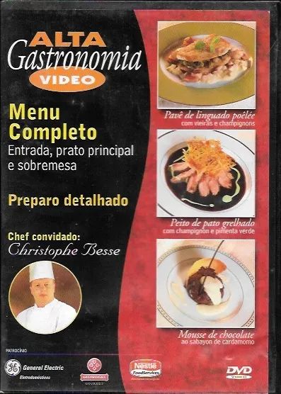 DVD: Alta Gastronomia Vídeo (c/ chef Christophe Besse) alimentação; culinária; comida