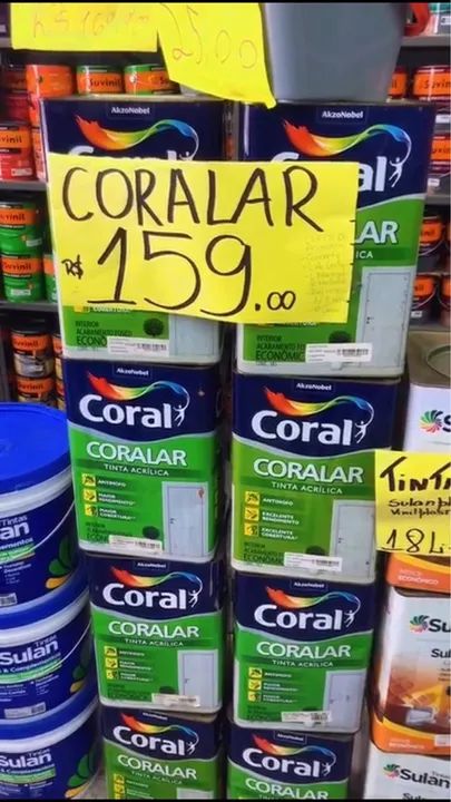 Tinta Coral - Rende Muito - Pacote com 12 latas - Foto 5