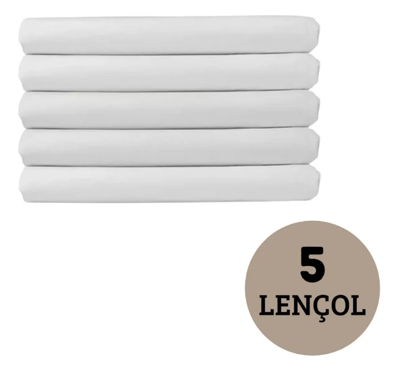 Kit 5 Lençóis Brancos para Cama SEM elástico (Tenho vários Kits)