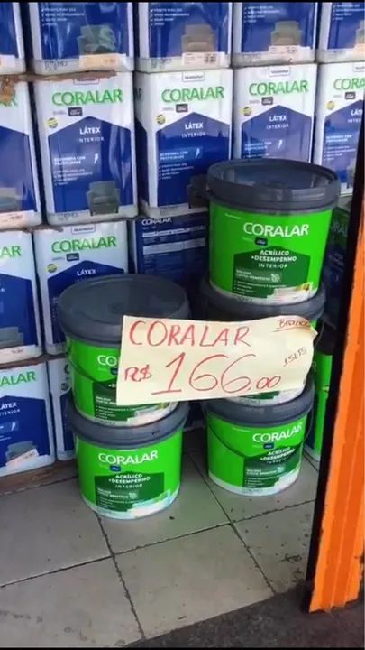 Tinta Coral - Rende Muito - Pacote com 12 latas - Foto 3