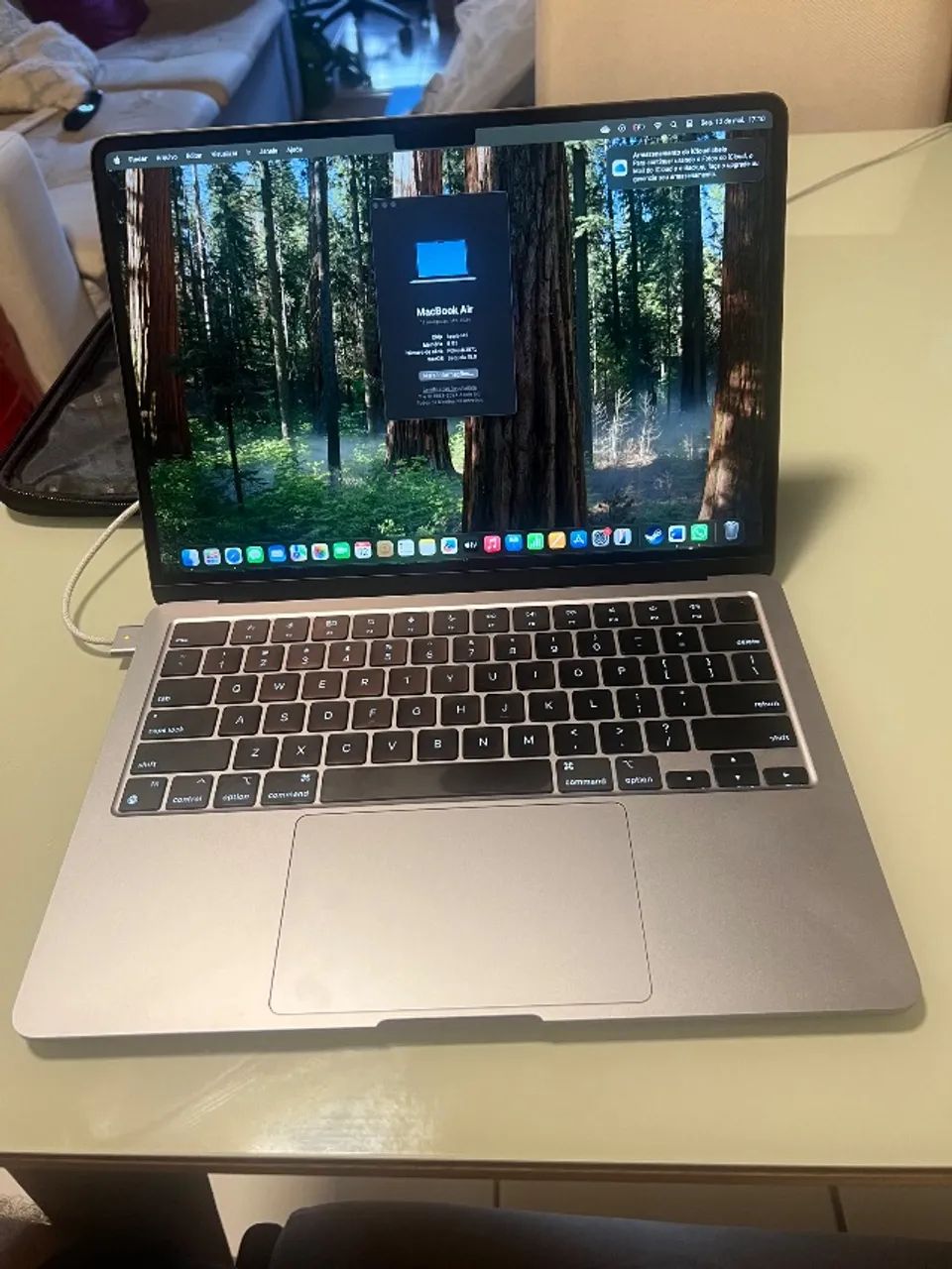 MacBook Air m3 8gb 256gb na garantia 6 ciclos bateria - Foto 4