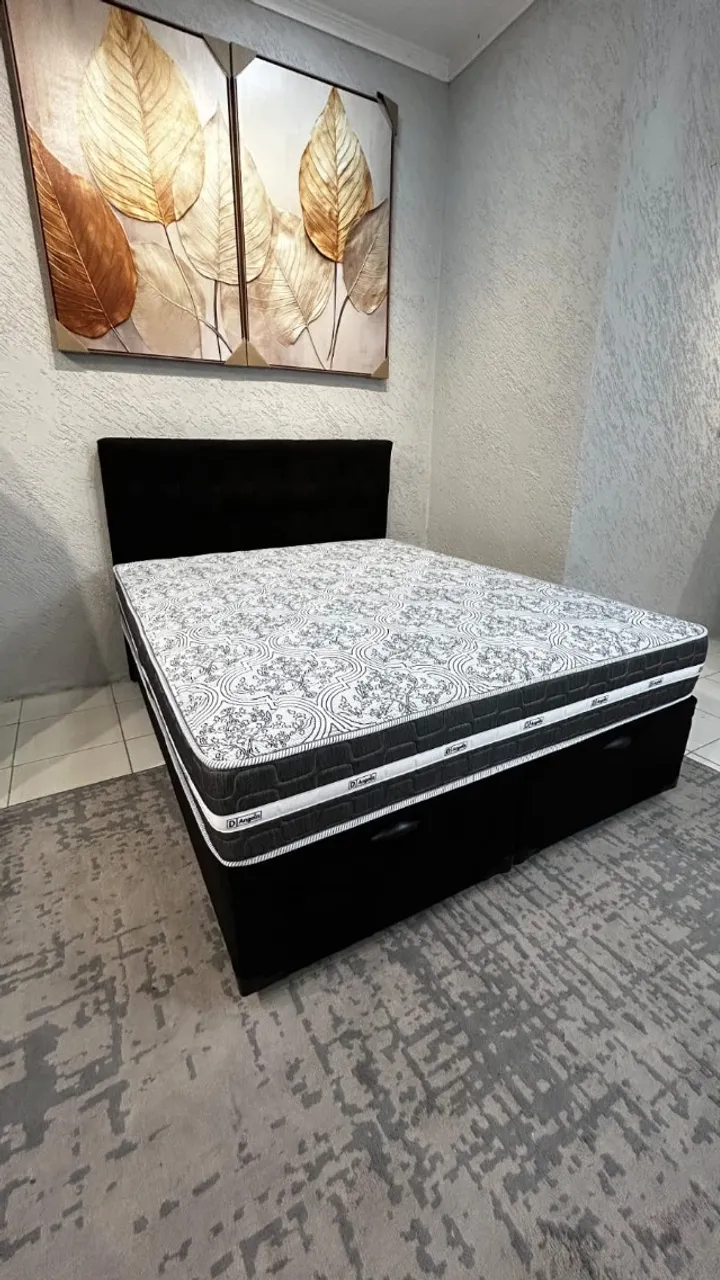 Colchão Casal Black + Box Baú a Pronta Entrega