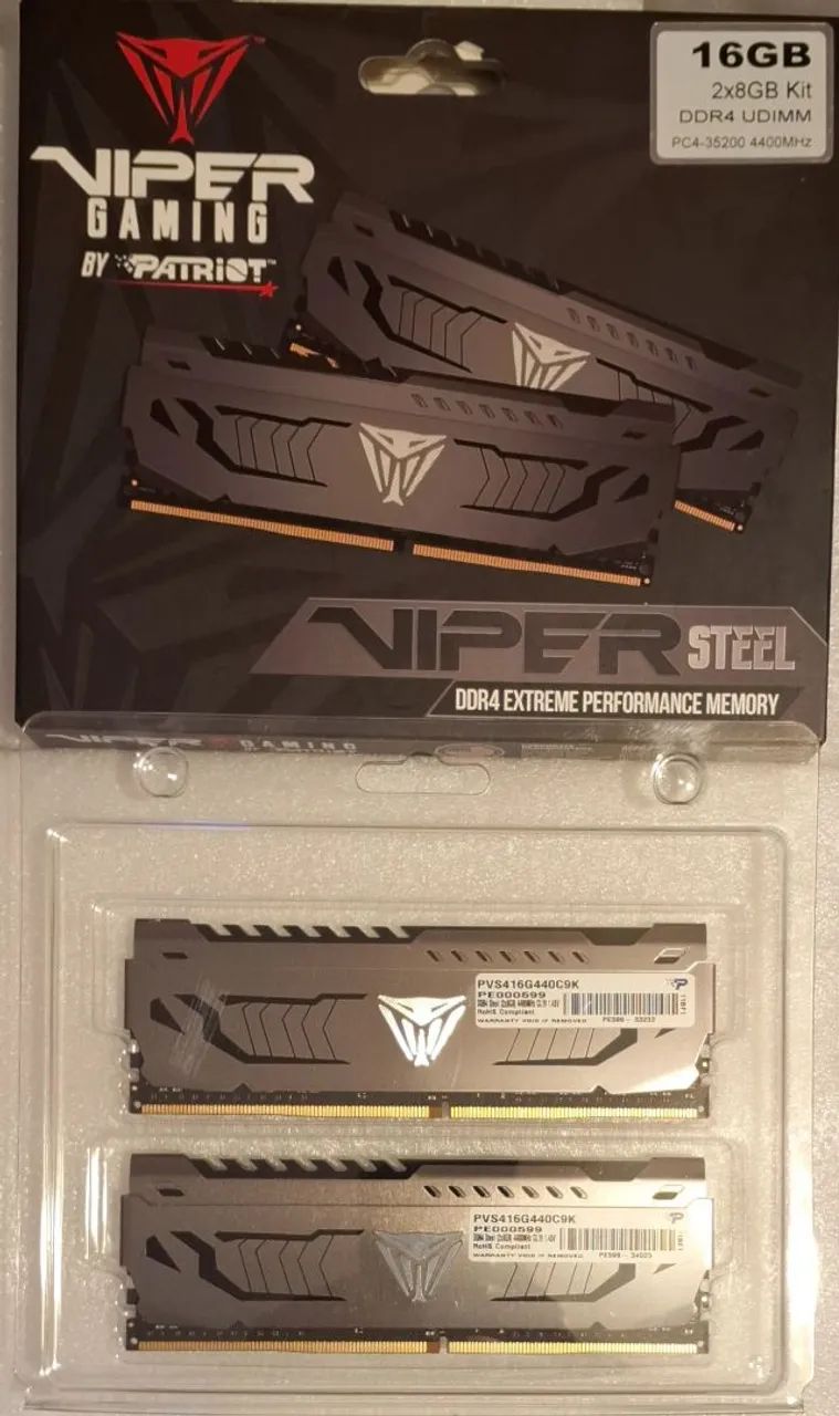Memória RAM Patriot Viper Steel 16GB DDR4 4400MHz
