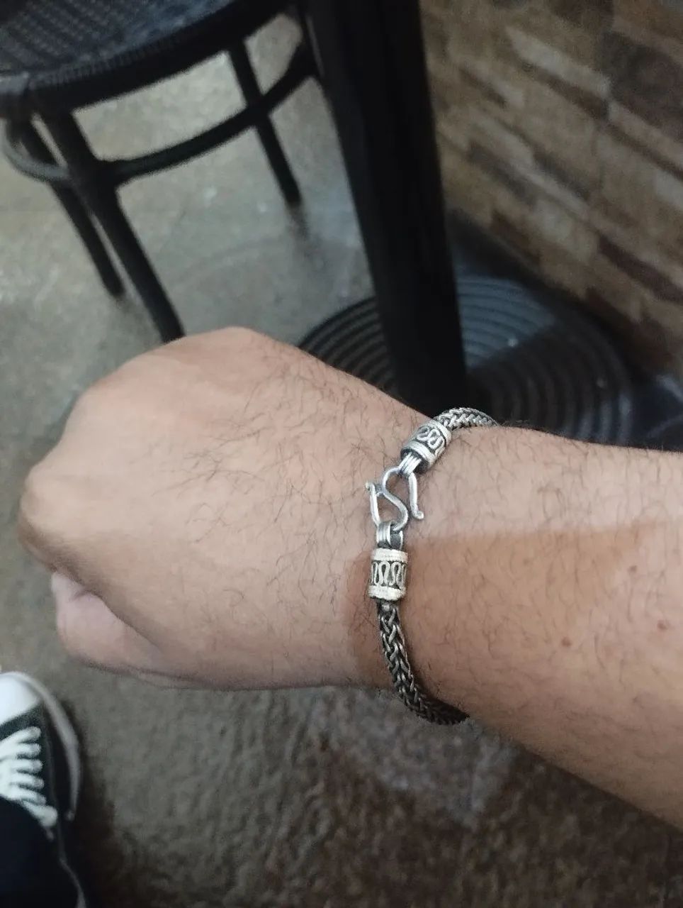 Pulseira Bali Prata trançada - Foto 3