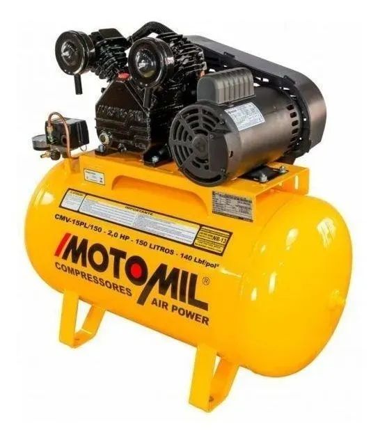 Compressor de ar elétrico Motomil Air Power CMV-15PL/150 150L 3hp - Foto 3