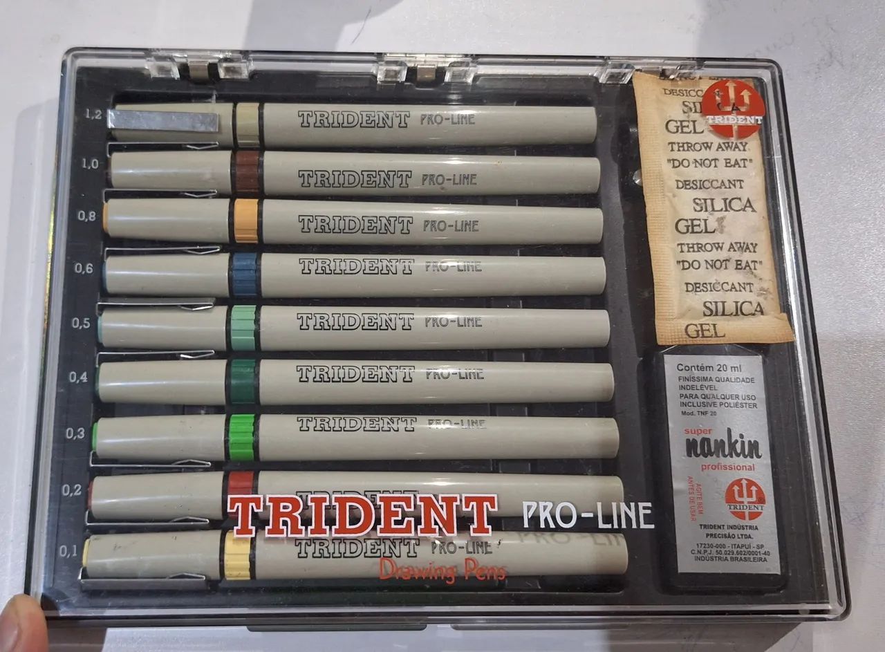 Canetas de Desenho Trident Pro-Line - 10 Peças - Foto 5
