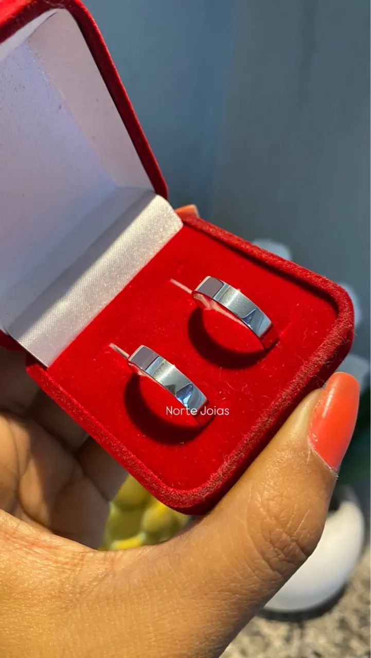 Alianças de Prata 4mm, Namoro, Compromisso, Teresina