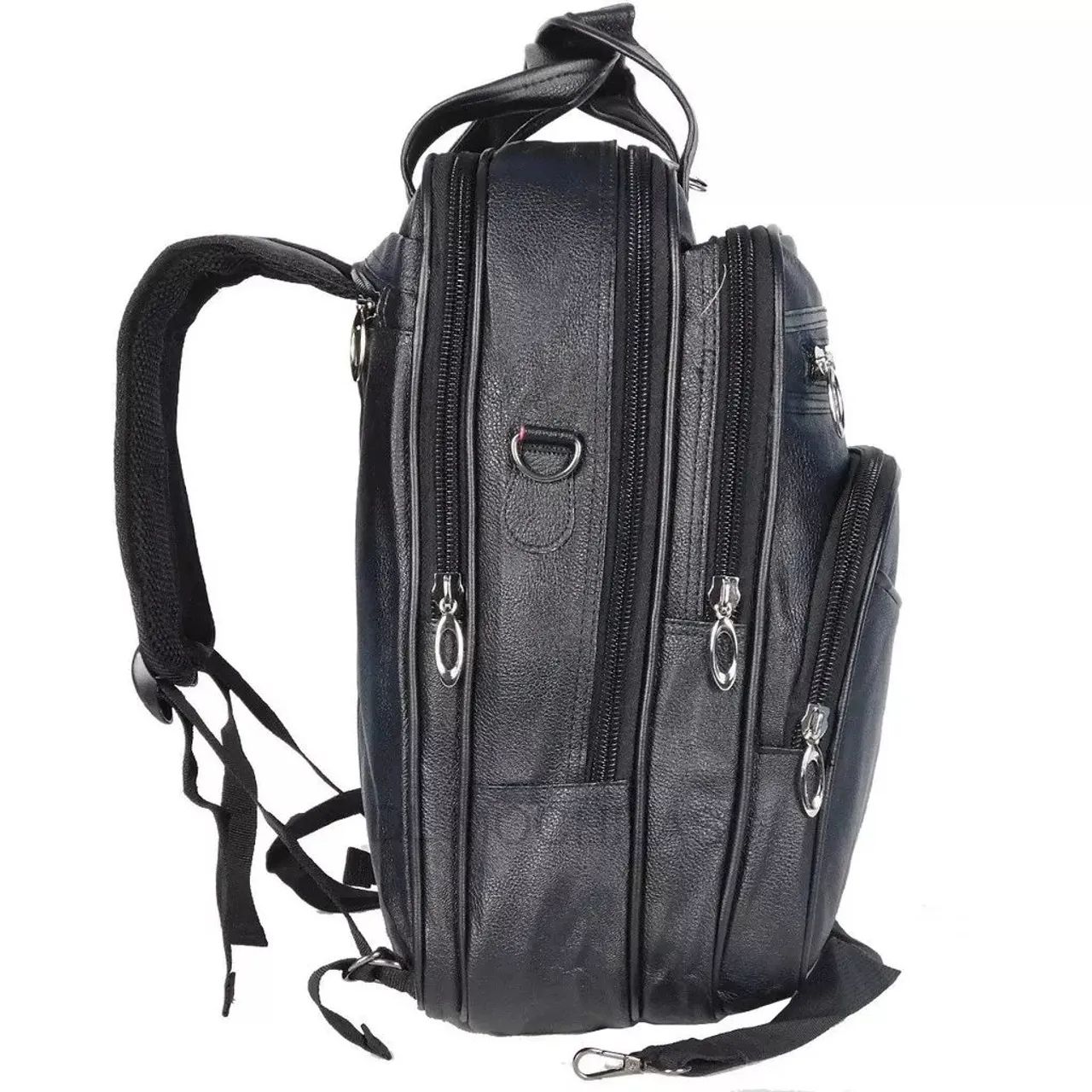 Mochila executiva em couro 3 modos de usar alça de Costa e ombro - Foto 2