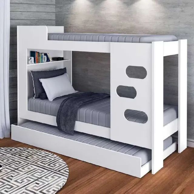 Treliche Floripa 100% MDF Escada e Proteção Lateral Jequitibá J&A Móveis