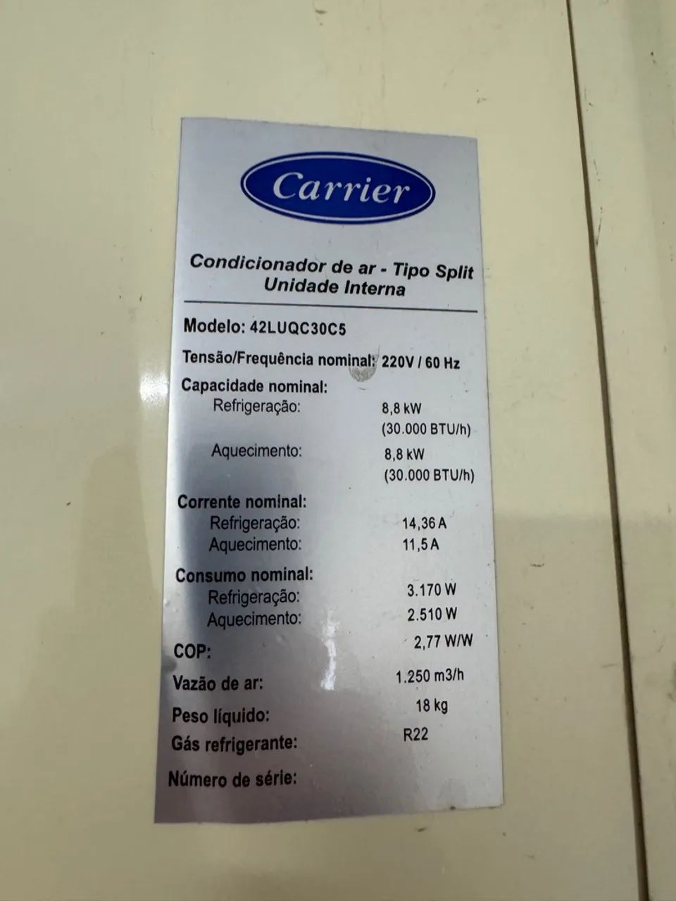 Split Carrier 30000 BTUs  - Foto 3