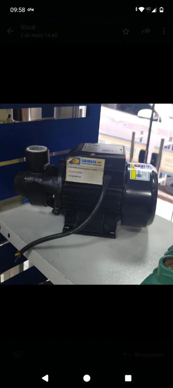 BOMBA PERIFÉRICA 1/2CV 127V 2100 L/H SHP-35 SOMAR