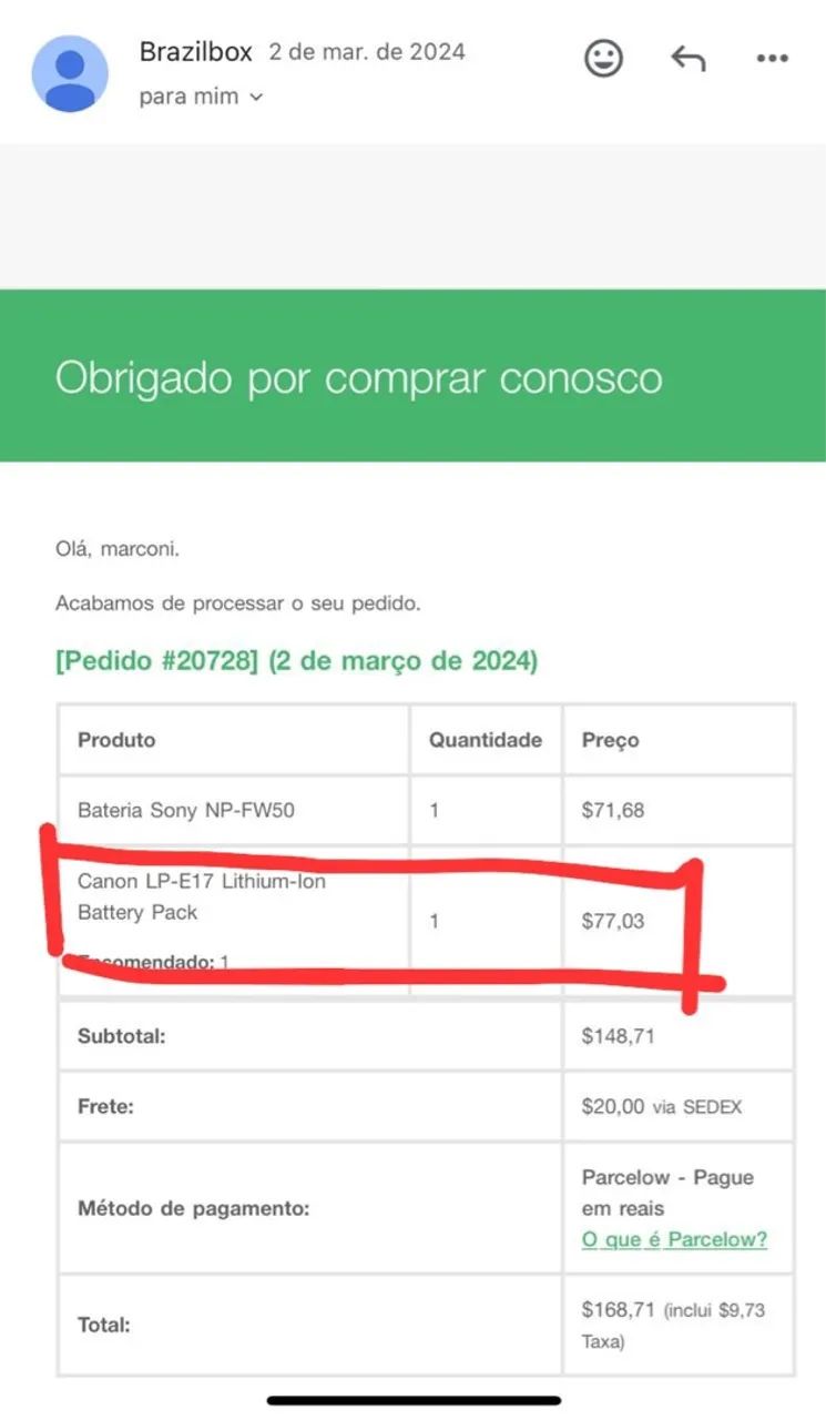 Bateria original Canon lp E17 - Foto 3