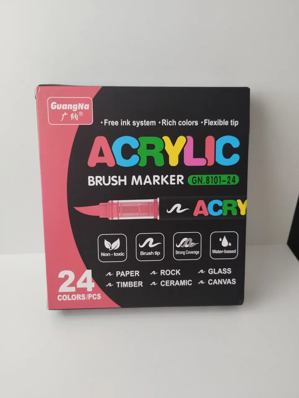 Marcador Acrílico Acrylic Brush 24 cores 