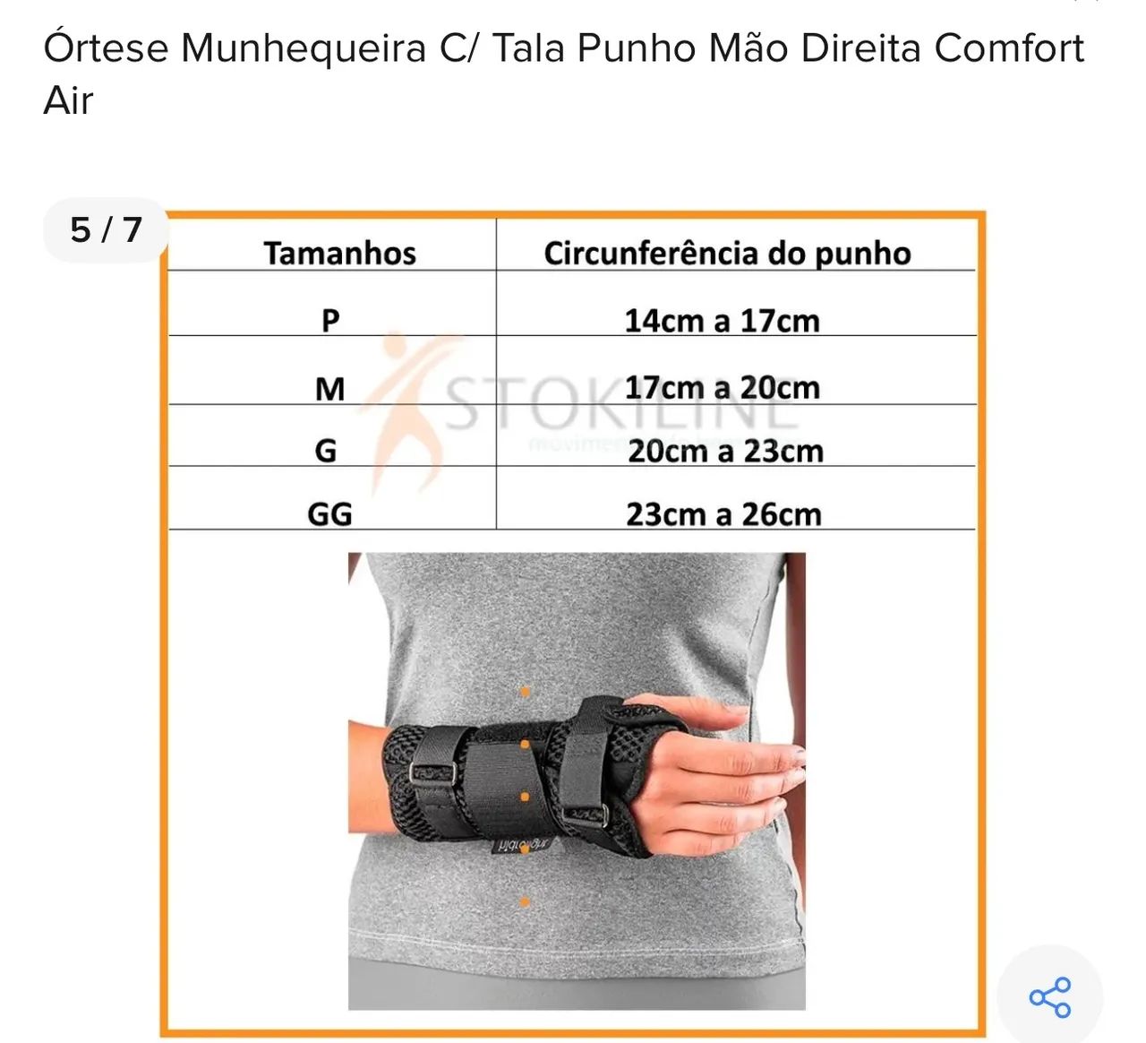 Ortese munhequeira para mão direita. Nunca usada! - Foto 4