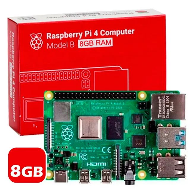 Raspberry Pi 4 8Gb Novo Lacrado na Caixa - Fonte 5v 3a - 1 ano de