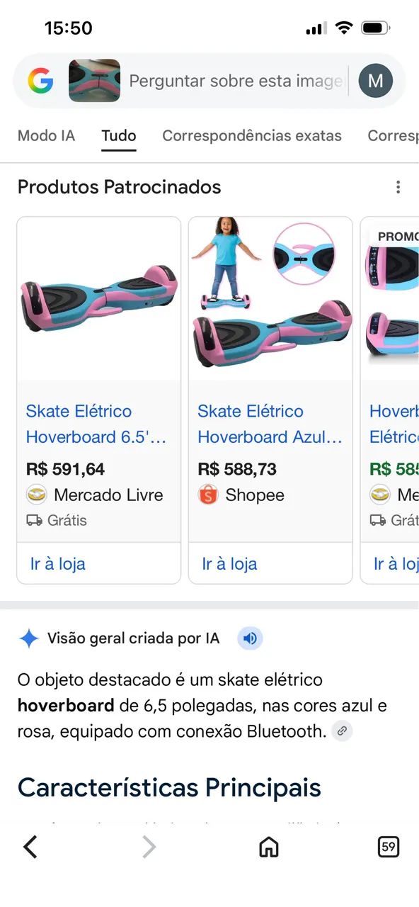 Hoverboard 6.5 polegadas ! Com luzes ! Musical NOVO  Ac cartão  - Foto 4