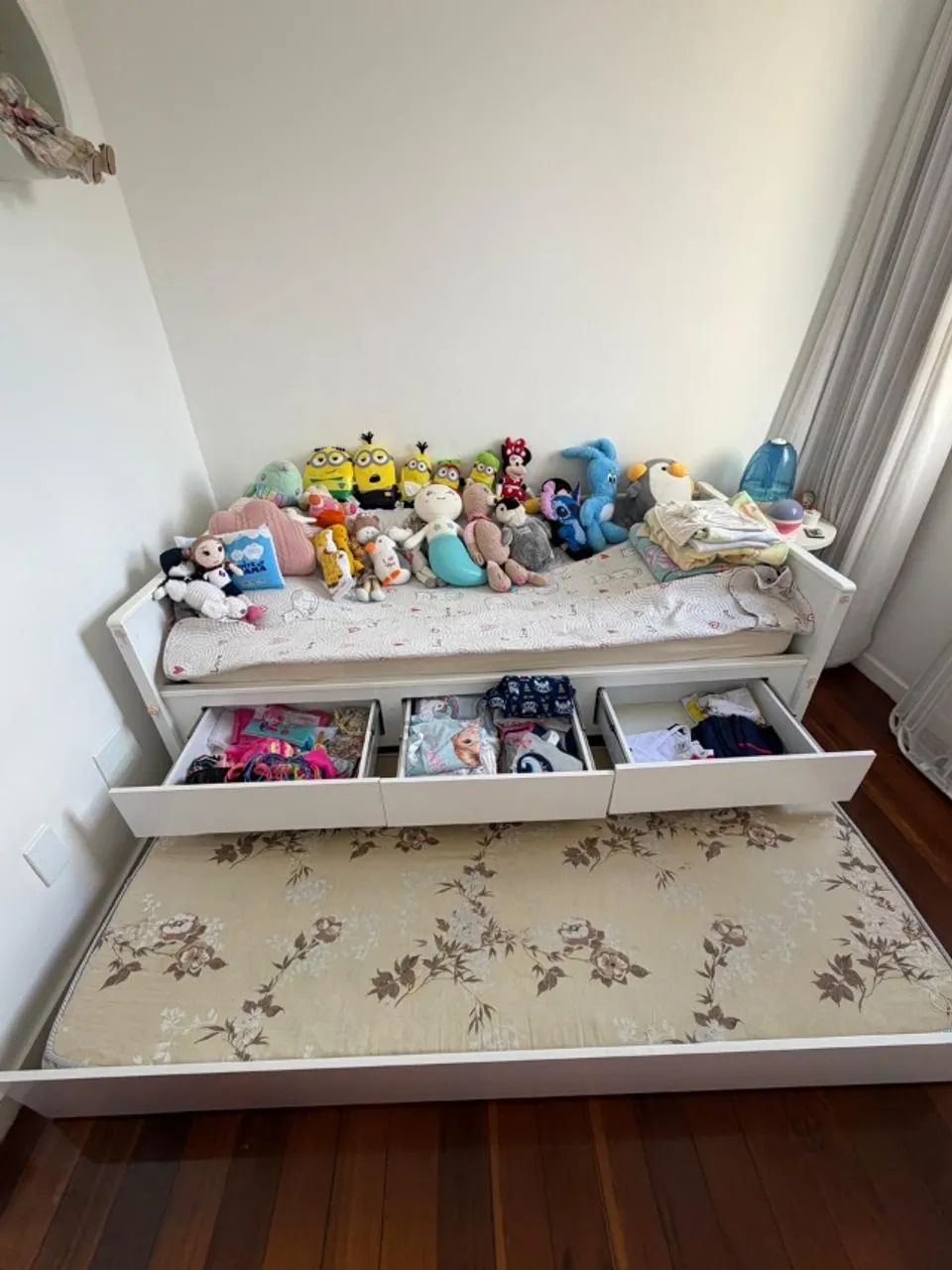 Cama solteiro com gavetas e cama auxiliar - Foto 3