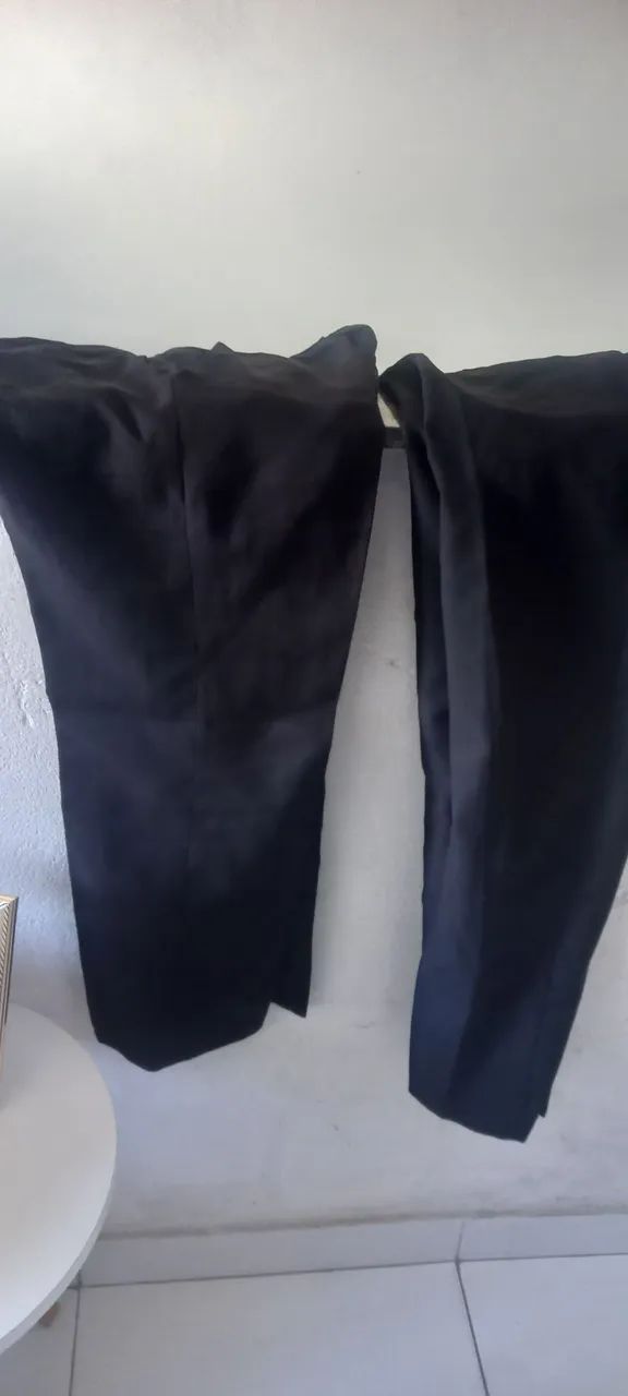 1 calça social preta masculina  número 44