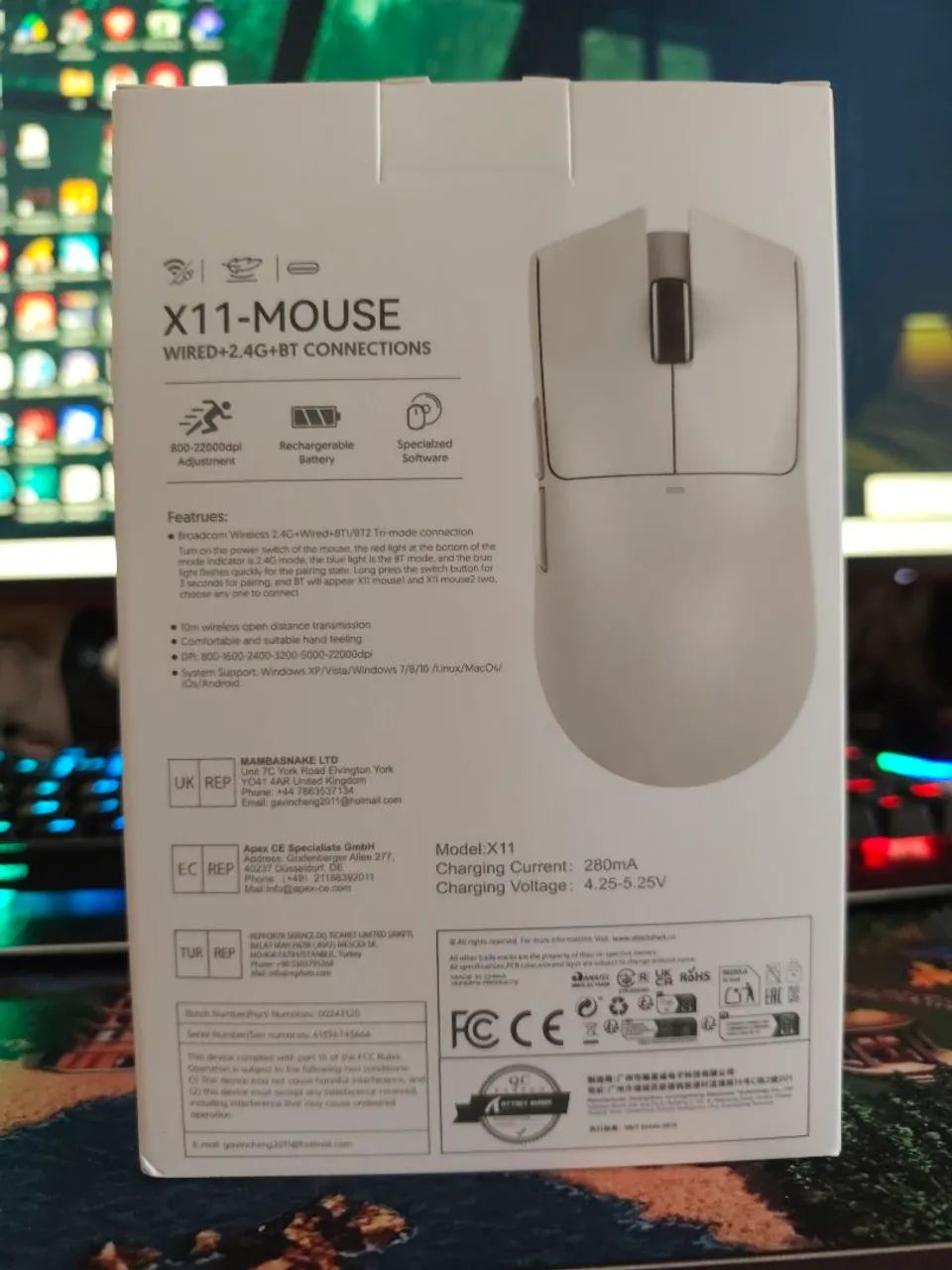Mouse sem fio X11 Attack Shark Lacrado - Foto 2