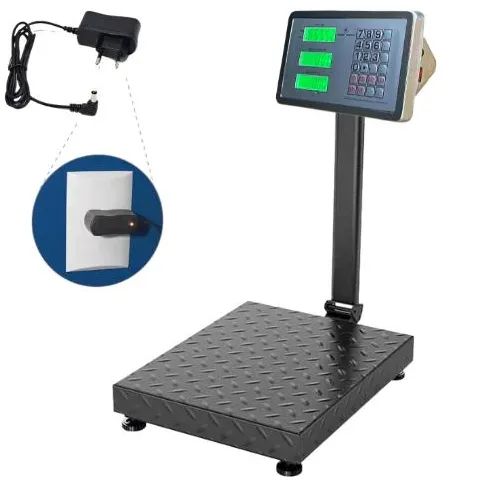 Balança Plataforma 180kg Com Mastro Haste Bivolt Digital - Foto 4