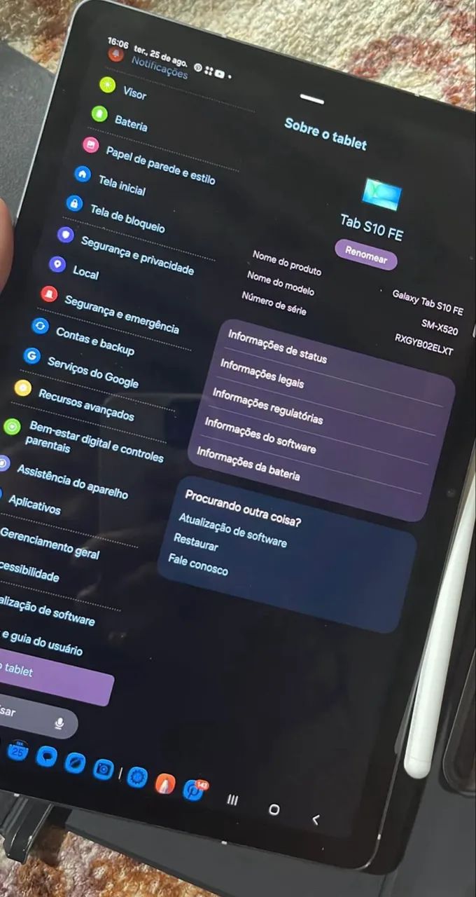 Tablet galaxy tab s10 FE