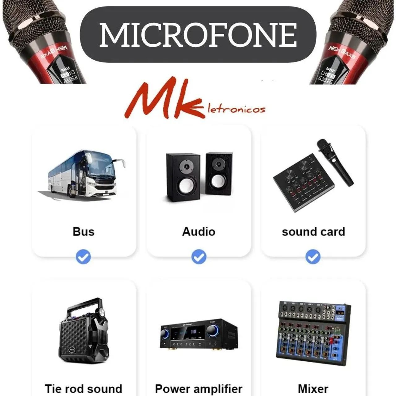 Microfone SEM FIO UHF  - Foto 5