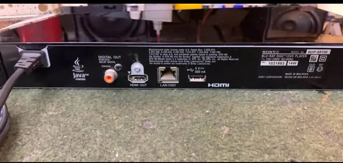 DVD PLAYER sony BDP-S5100