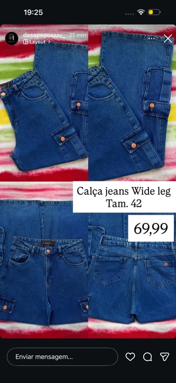 Calça wide leg 