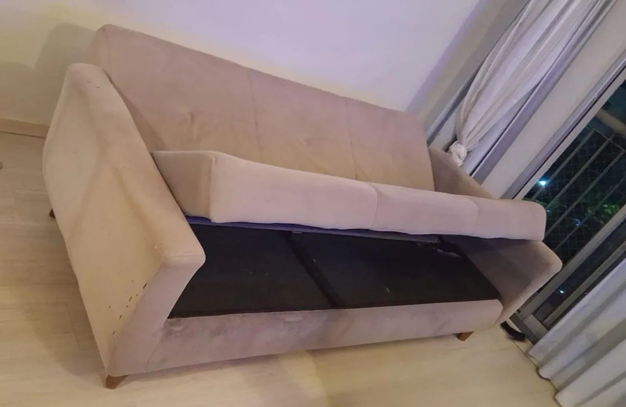 SOFÁ CAMA 3 LUGARES R$800,00 - Foto 4