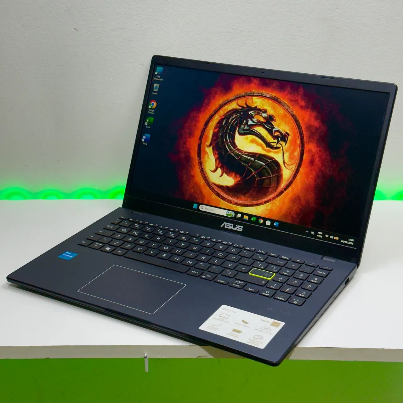 Notebook ASUS para trabalho e estudo: Intel Celeron | 120gb SSD | 4gb RAM | Tela de 15,6? - Foto 3