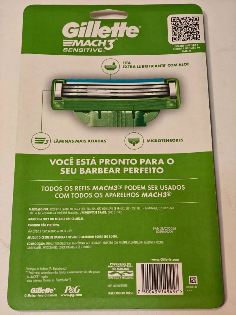 Kit 20 Refis Gillette Mach 3 Sensitive Original Lacrado  - Foto 2