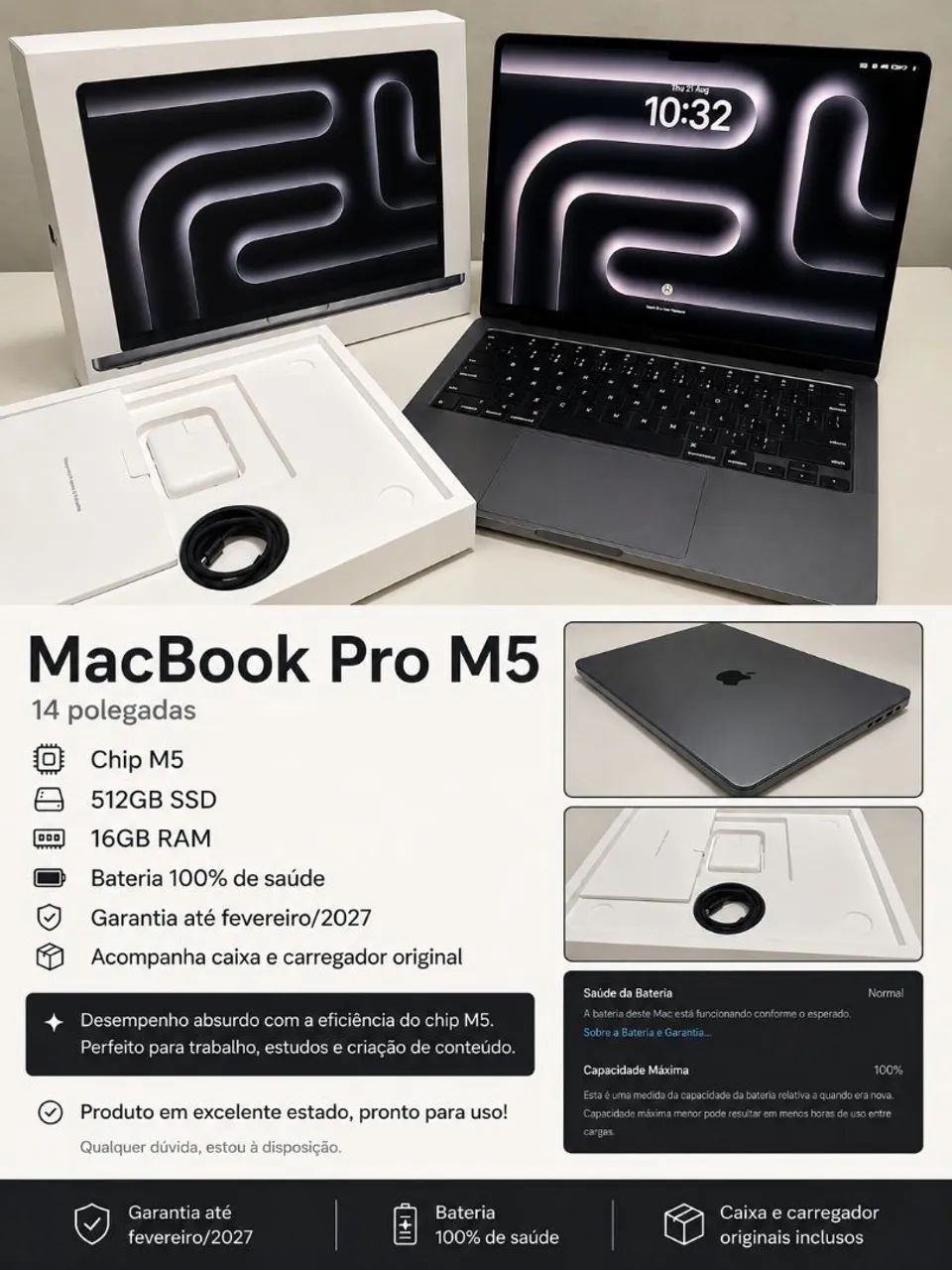 Apple Macbook Pro M5 14.2" 512GB SSD 16GB RAM