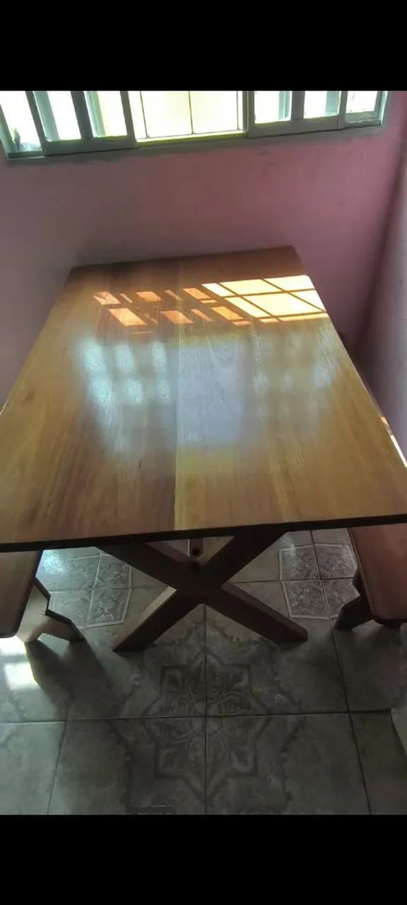Mesa de madeira maciça  - Foto 2