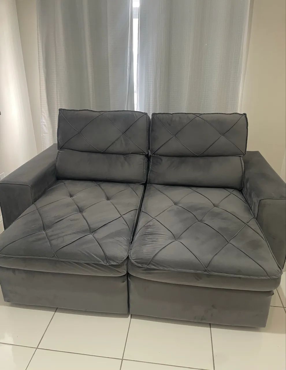 Sofá Retrátil/Reclinável Scott 206 cm - Foto 3