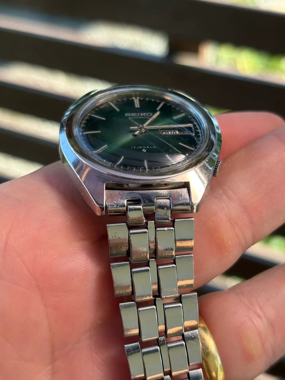 Relógio Seiko Automático Verde 17 Jewels - Foto 3