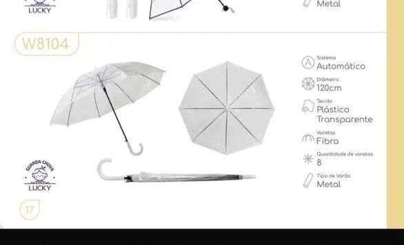 Guarda chuva transparente