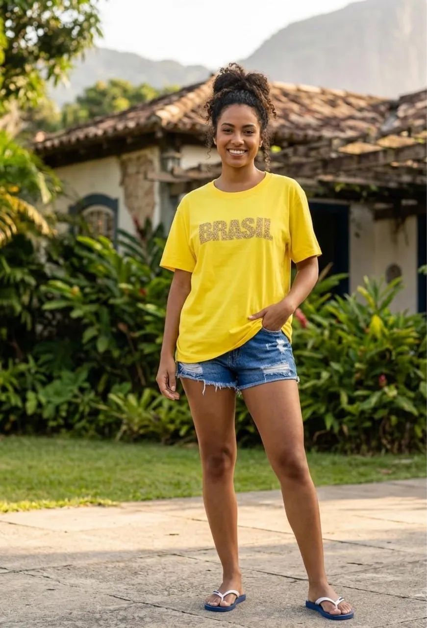Camisetas Brasil em pedraria - Foto 3
